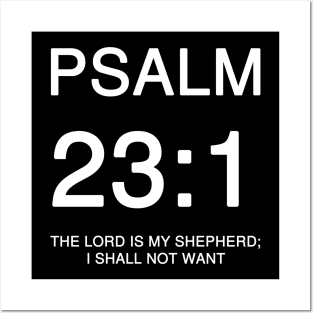 Psalm 23:1 KJV Posters and Art